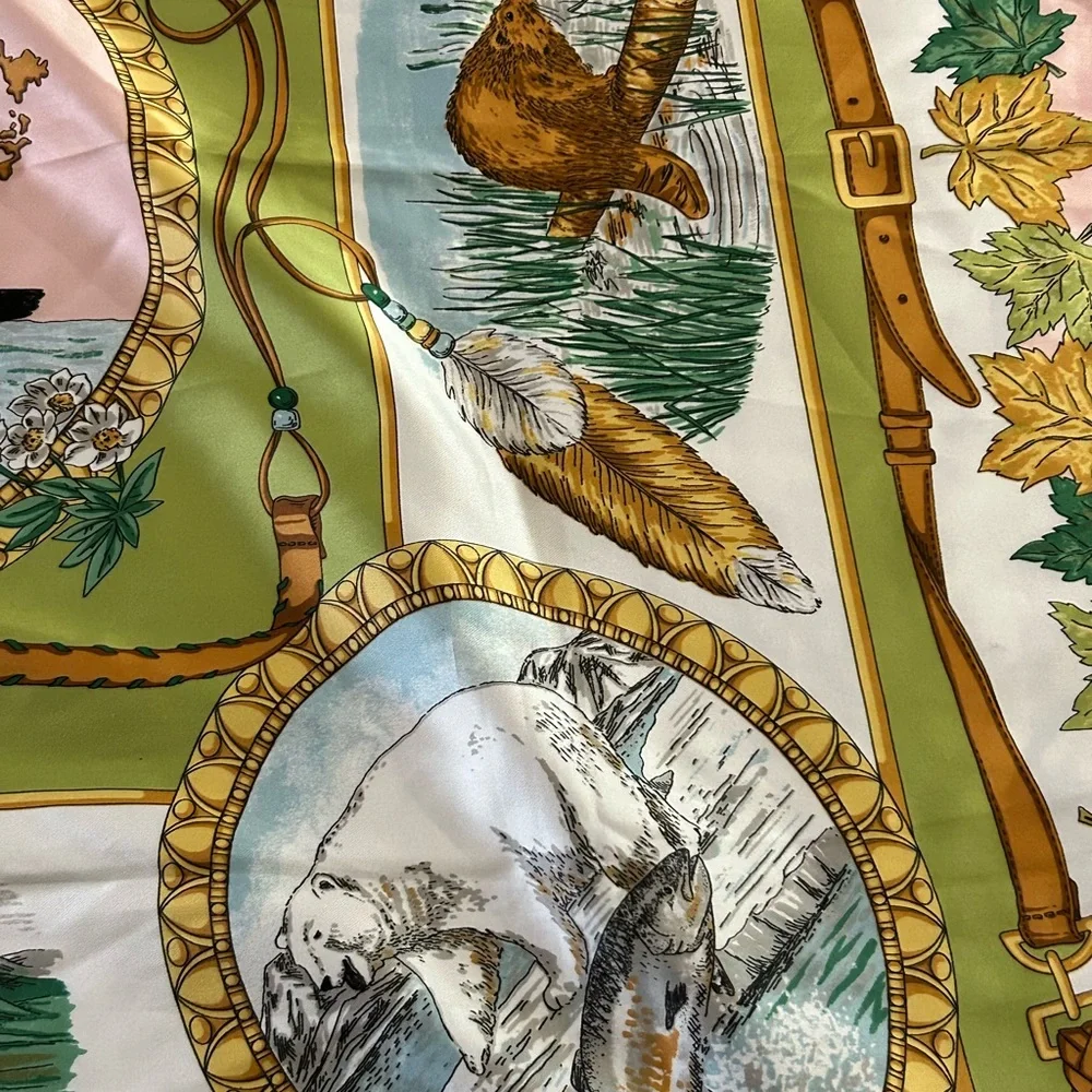 Art of the Scarf Canadian Wildlife Scarf Unique Bear Animals